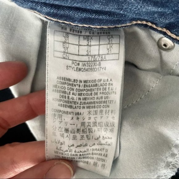 guess Medium Wash Straight Leg Jeans Grace Fit 31 - Picture 6 of 6